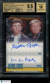 2010 Star Trek TOS William Wintersole Richard Evans Dual Autograph BGS 9.5/10